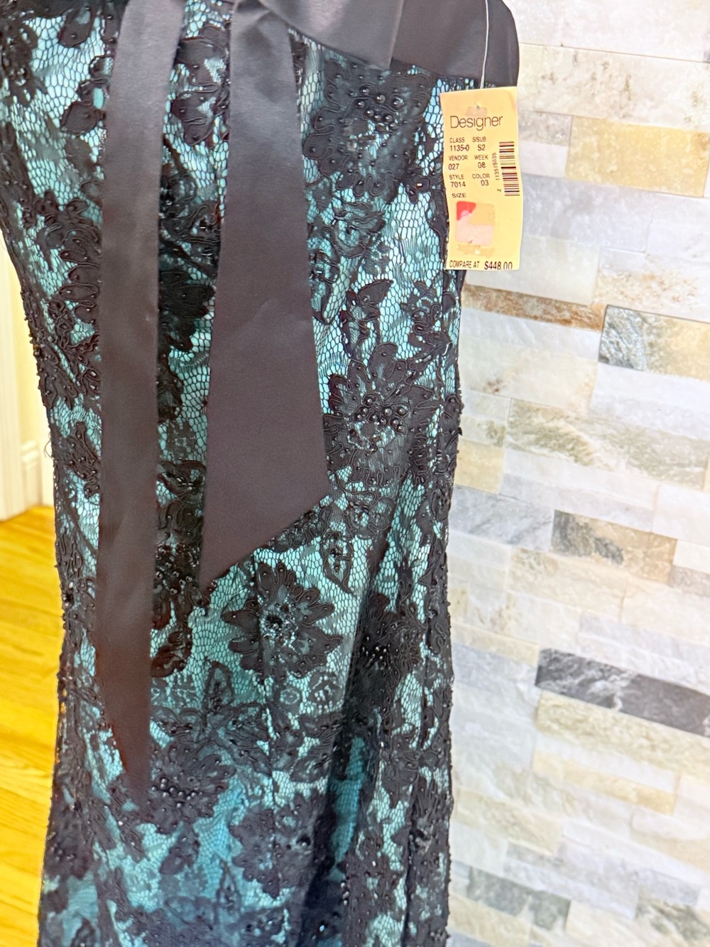 TERANI Aqua Party Dress - Size 2